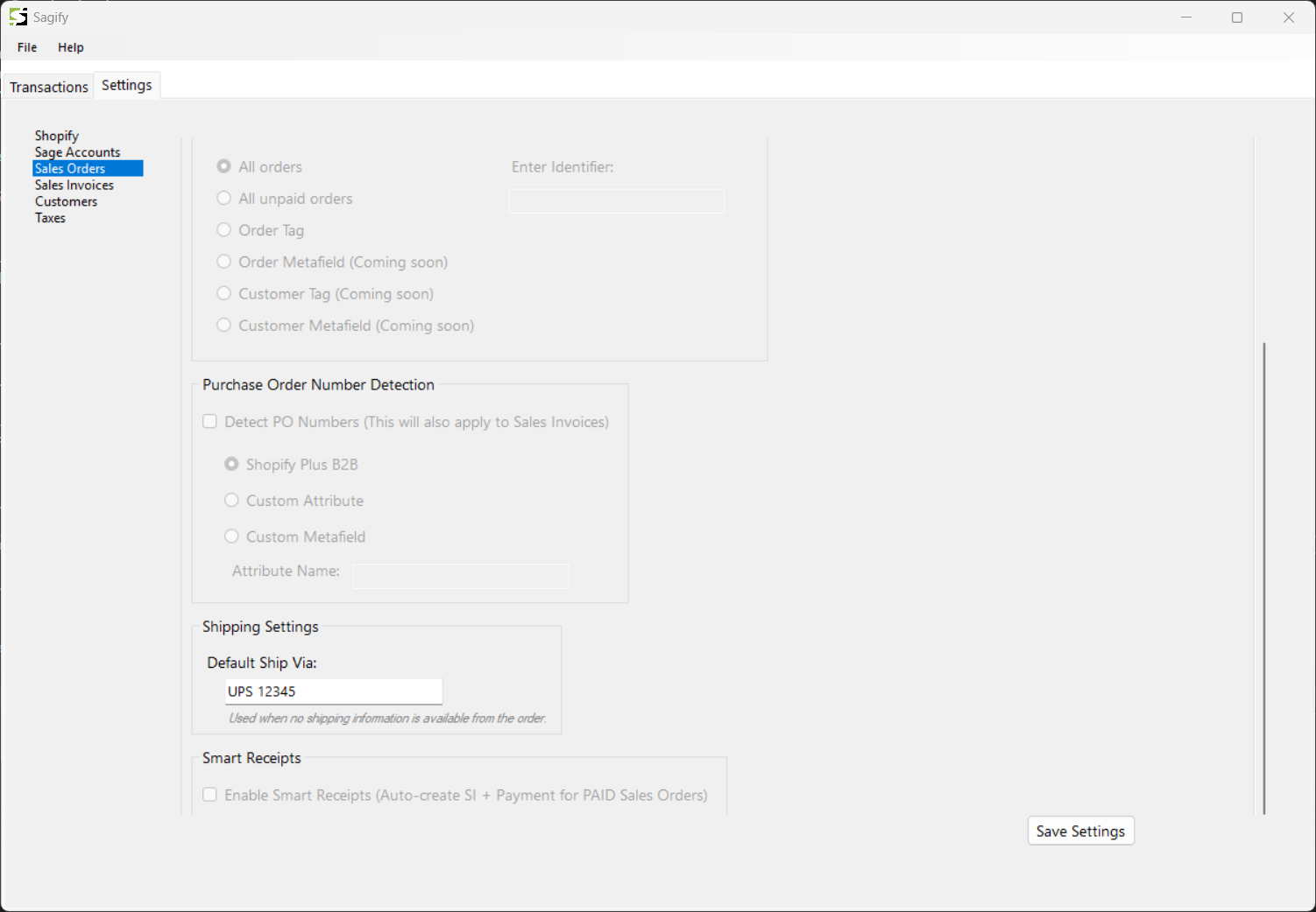 Default Shipping Method