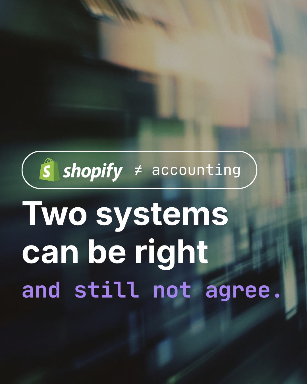 Shopify Records Activity. Sage 50 Records Truth.